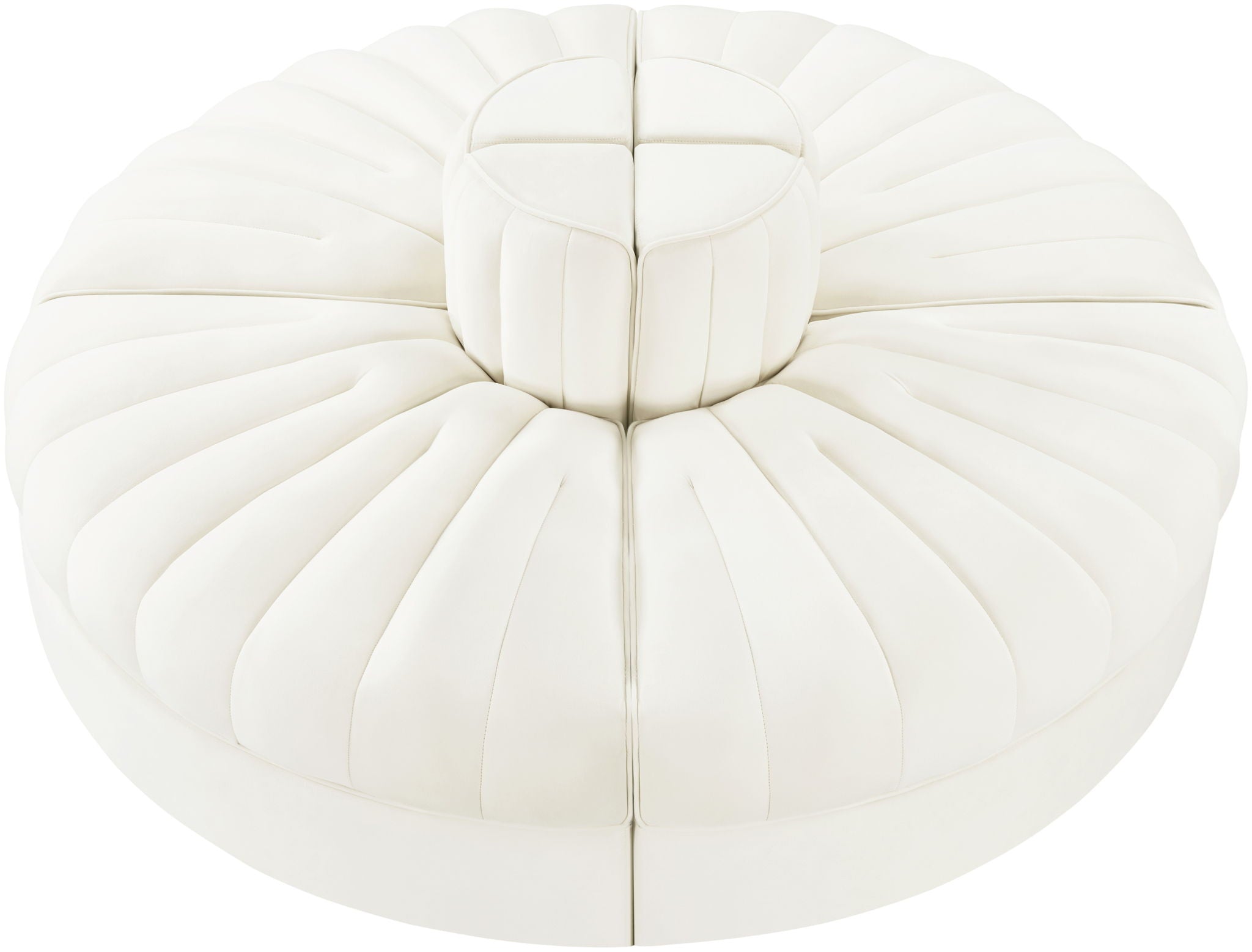 Rummi - Round Velvet Performance Fabric Upholstered 4 Piece Modular Sofa - Urban Living Furniture (Los Angeles, CA)