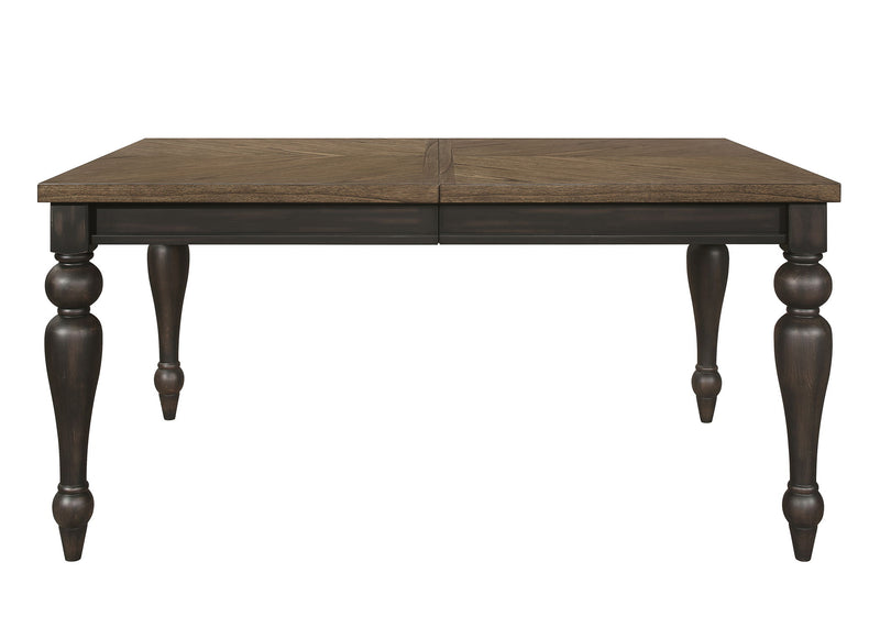 Hilara - Dining Table (18 Leaf) - Charcoal / Nutmeg