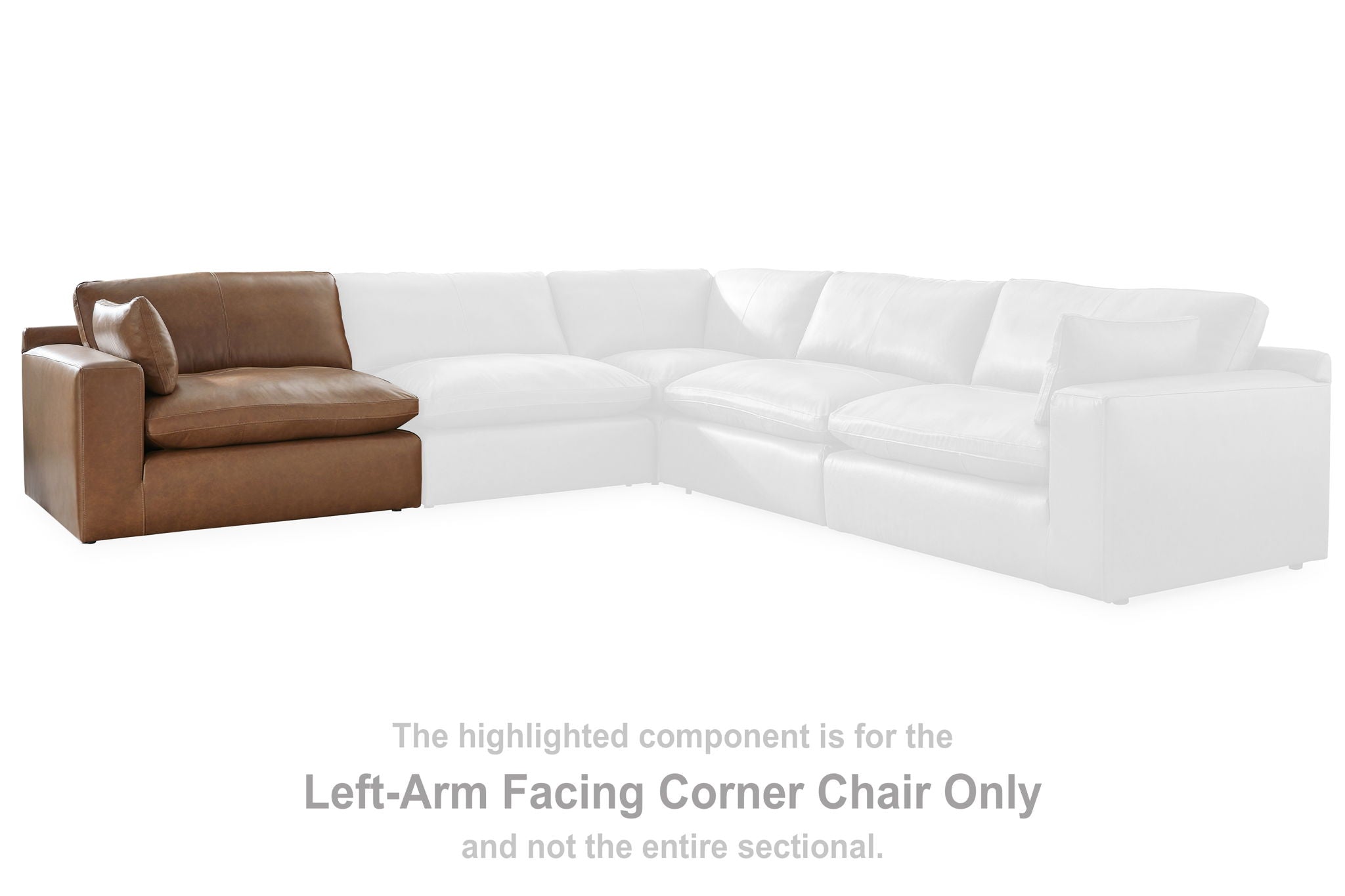 Emilia - Caramel - Laf Corner Chair - Urban Living Furniture (Los Angeles, CA)