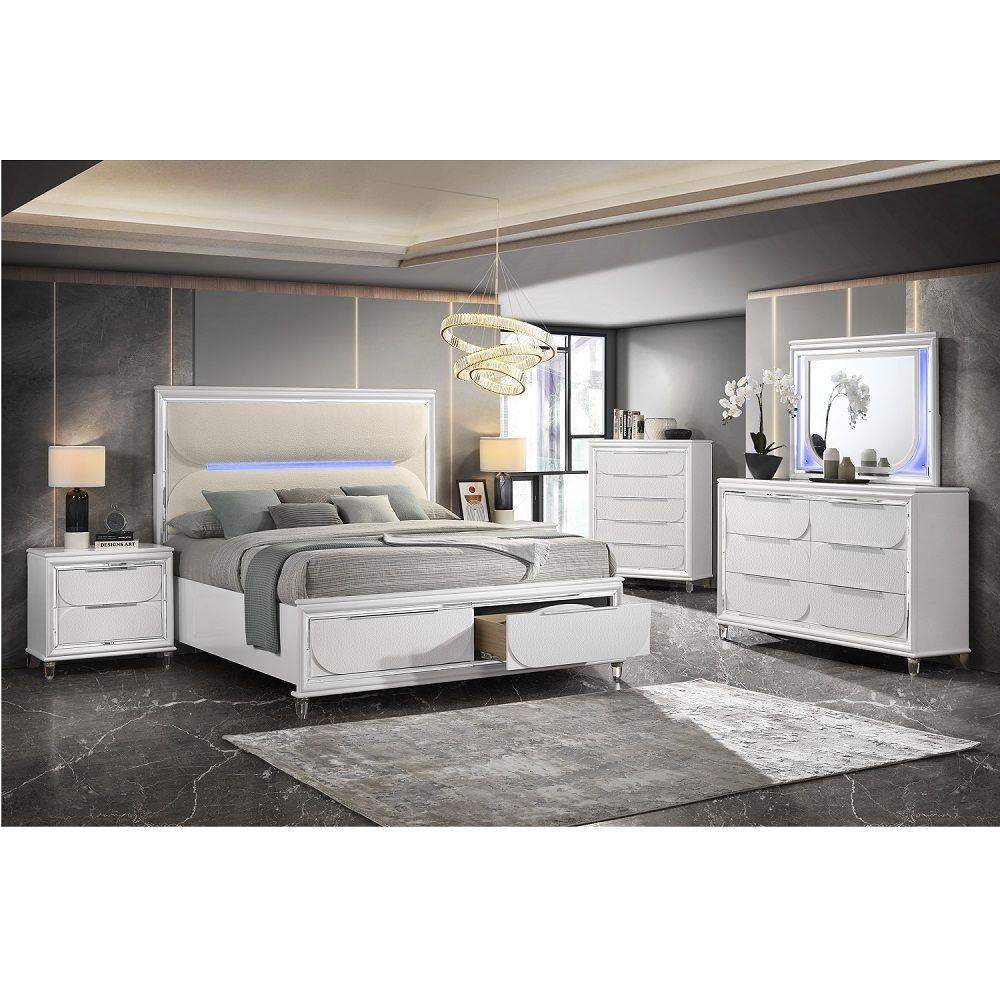 Tarian - Mirror With LED - Pearl White - Urban Living Furniture (Los Angeles, CA)