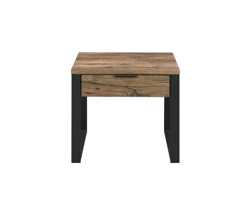 Aflo - End Table - Weathered Oak & Black Finish - Urban Living Furniture (Los Angeles, CA)