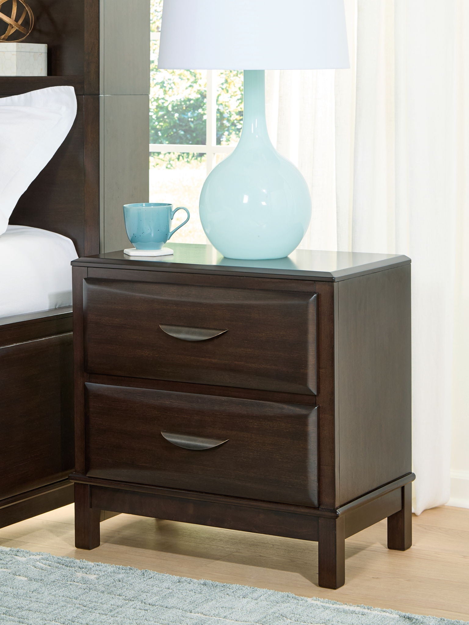 Vanmore - Dark Brown - Two Drawer Night Stand - Urban Living Furniture (Los Angeles, CA)