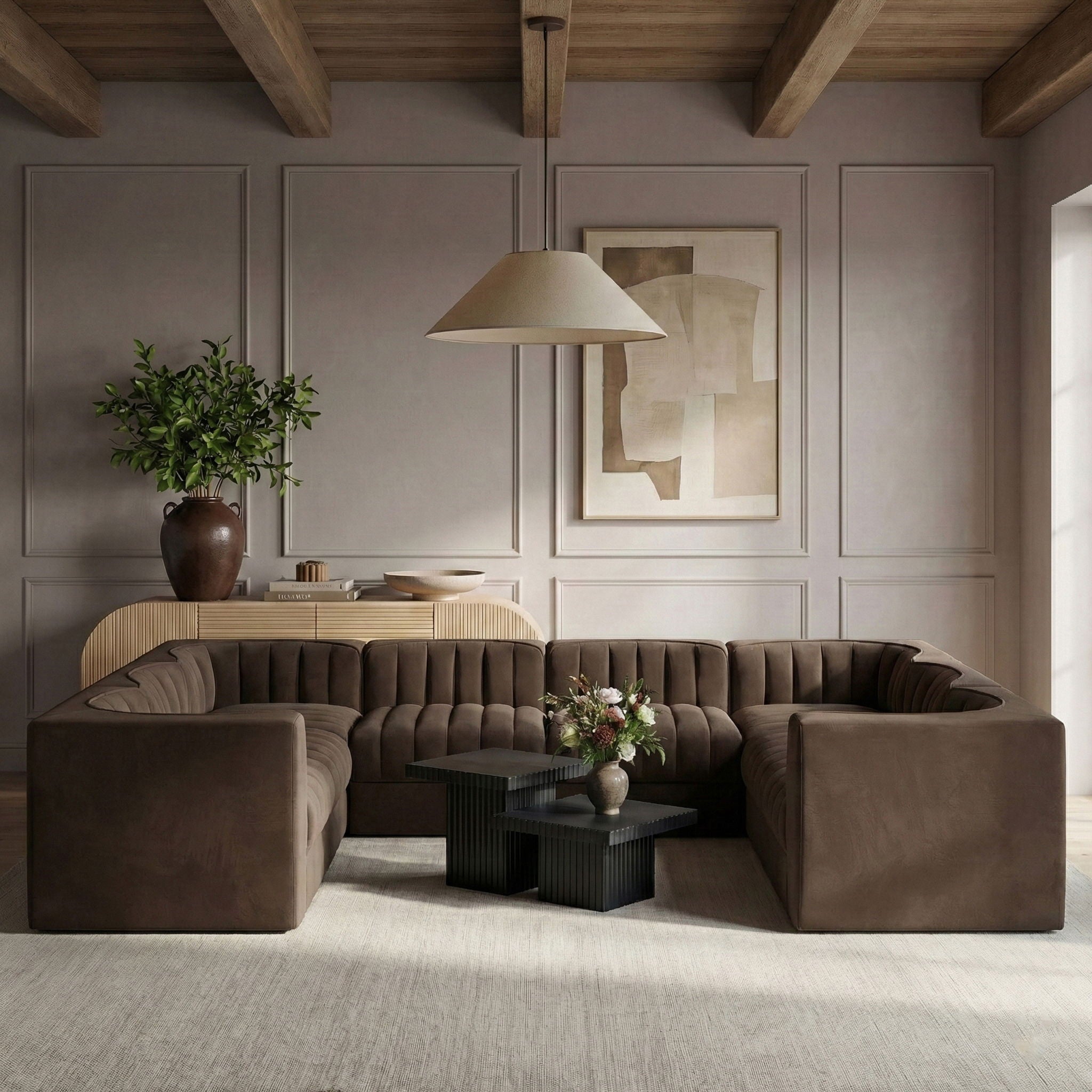 Rummi - Velvet Performance Fabric Upholstered Modular Sectional - Urban Living Furniture (Los Angeles, CA)