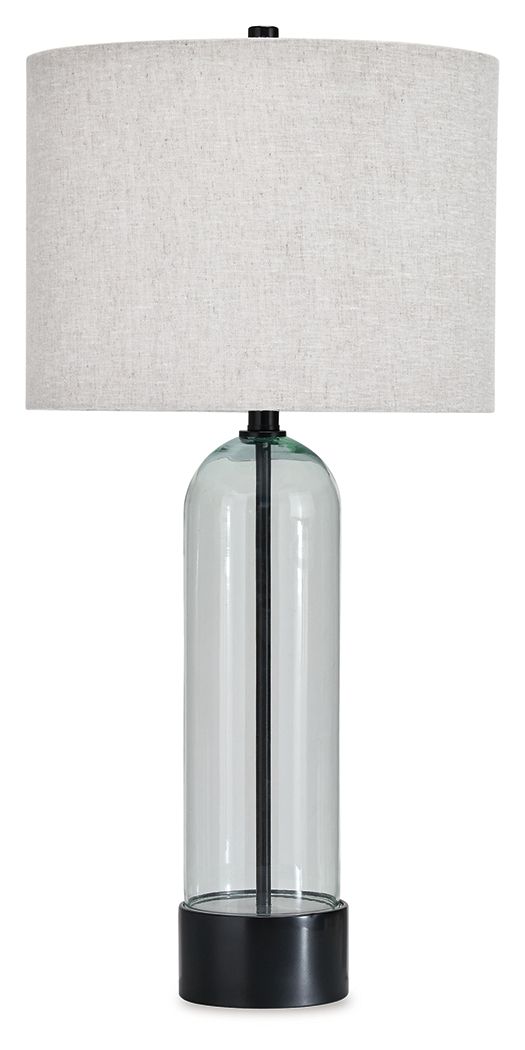 Kerrbrook - Clear / Black - Glass Table Lamp - Urban Living Furniture (Los Angeles, CA)