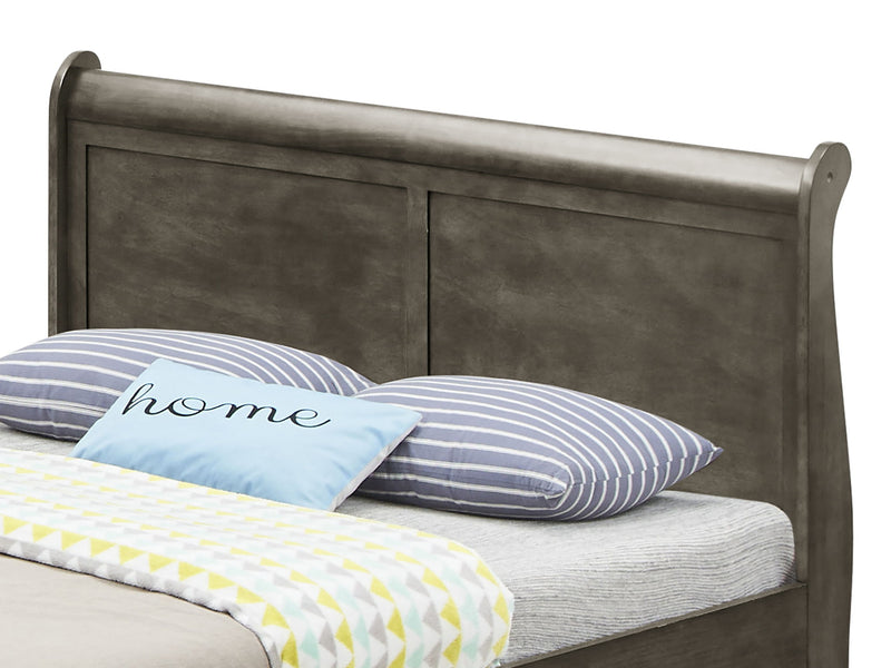 Full Elegant Trundle Bed With Timeless Charm - Gray