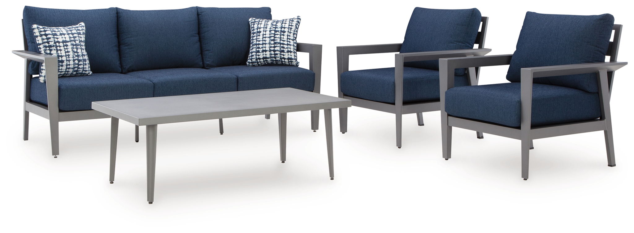 Gali - Gray / Blue - Sofa / Chairs / Table Set (Set of 4) - Urban Living Furniture (Los Angeles, CA)