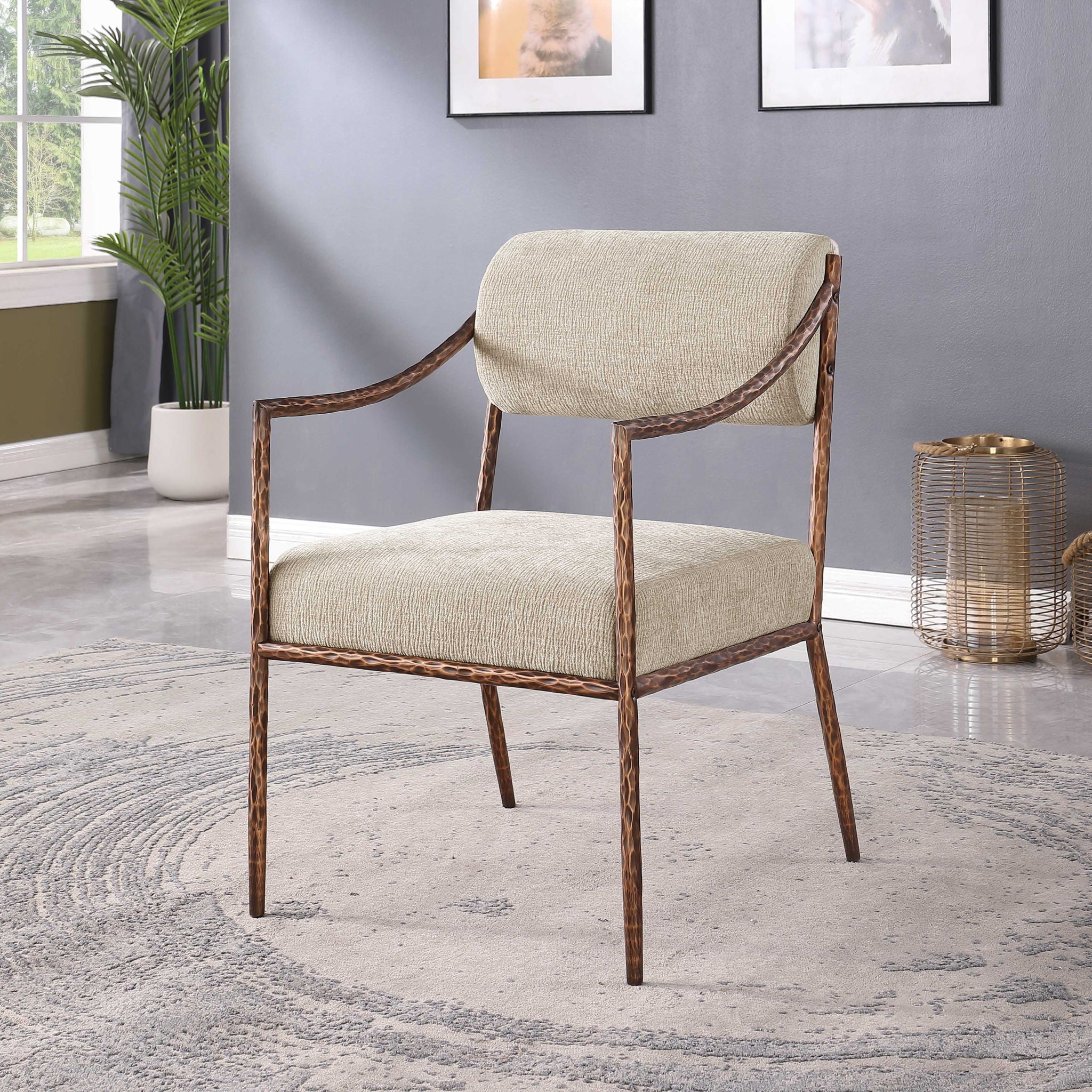 Bastille - Upholstered Dining Arm Chair (Set of 2) - Bronze Frame - Urban Living Furniture (Los Angeles, CA)