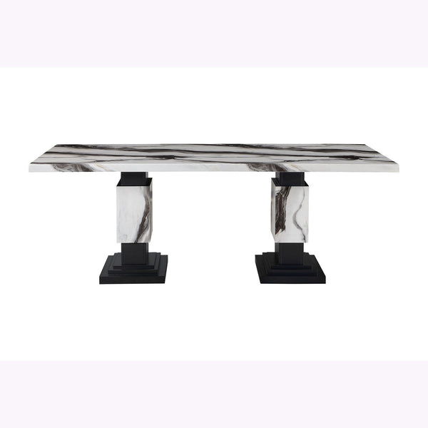 Stacey - Dining Table Set - Black / White