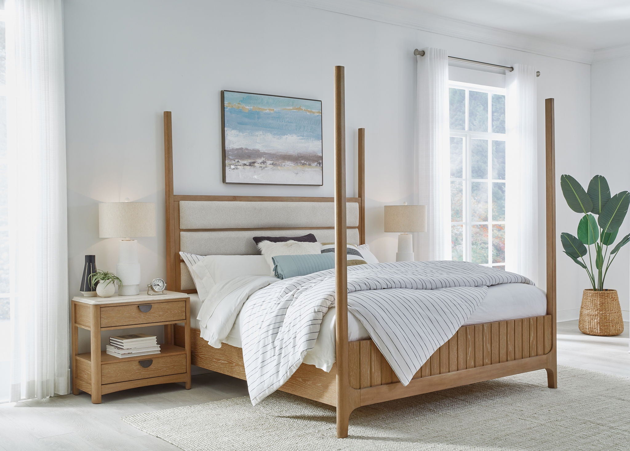 Escape - Bedroom 2 Drawer Nightstand - Glazed Natural Oak - Urban Living Furniture (Los Angeles, CA)