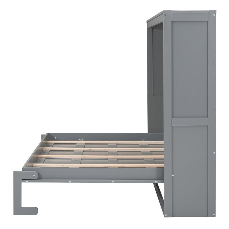 Queen Size, Murphy Wall Bed - Gray