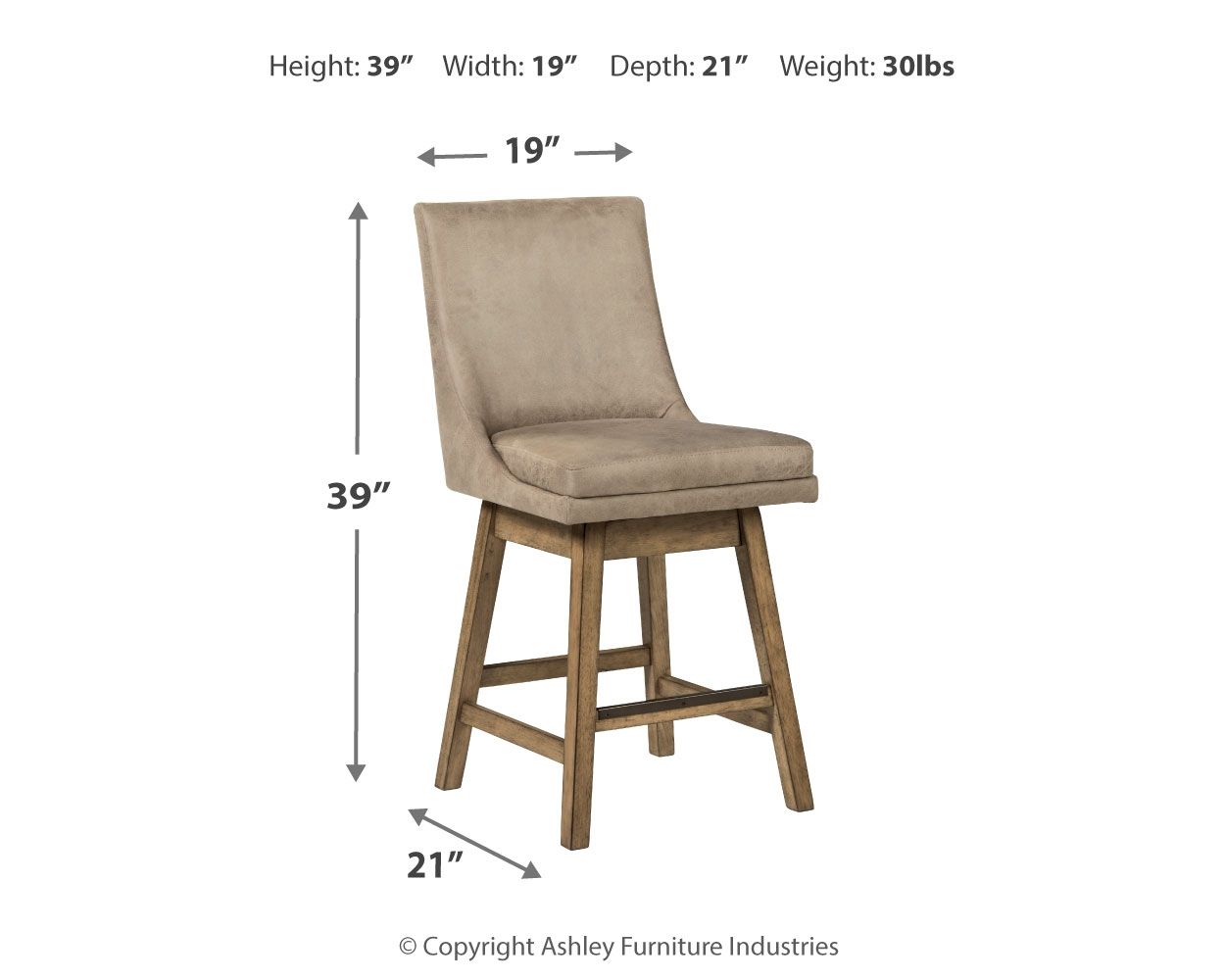 Tallenger - Swivel Barstool (Set of 2) - Urban Living Furniture (Los Angeles, CA)