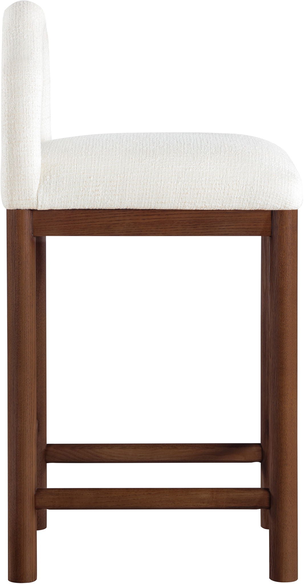 Conrad - Linen Counter Stool With Brown Legs - Urban Living Furniture (Los Angeles, CA)