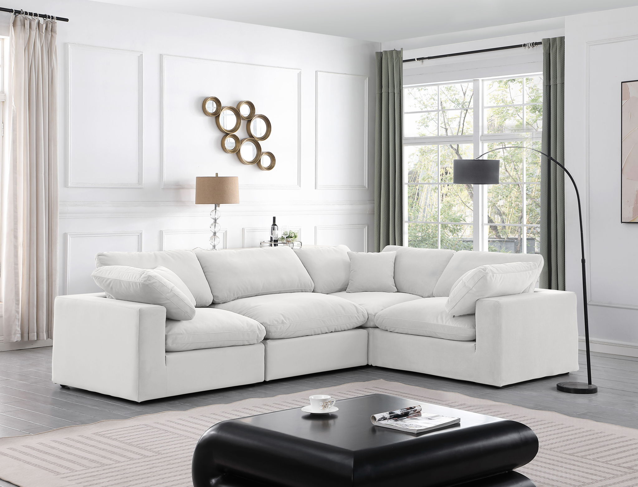 Comfy - 4 Piece Velvet Modular Sectional - Urban Living Furniture (Los Angeles, CA)