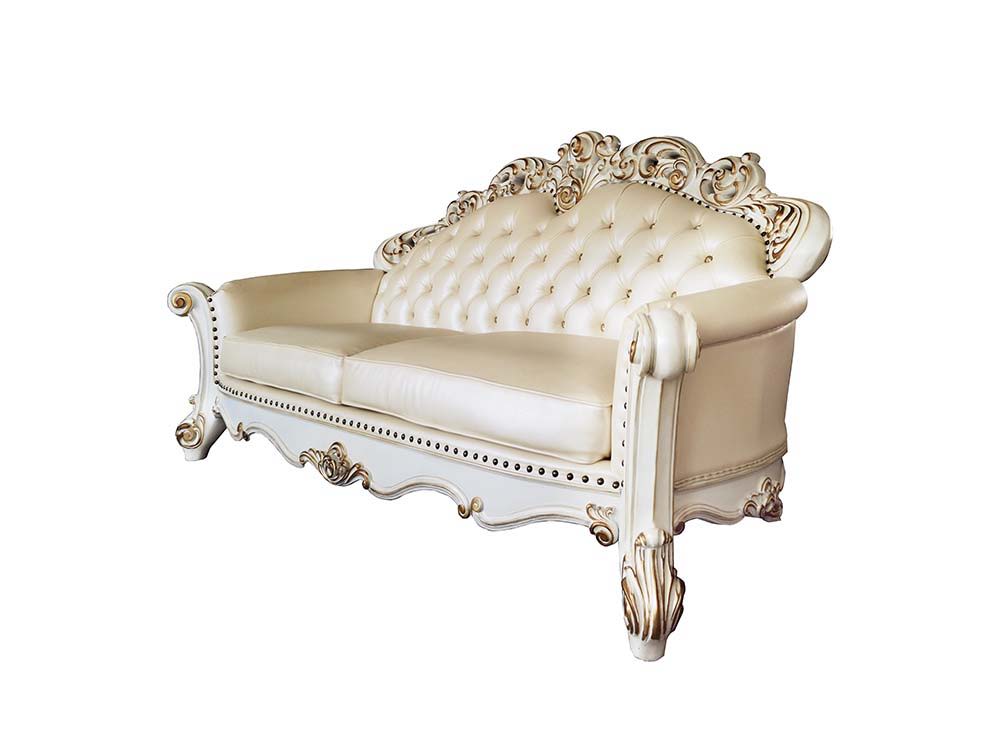 Vendom - Sofa - Champagne PU & Antique Pearl Finsih - Urban Living Furniture (Los Angeles, CA)
