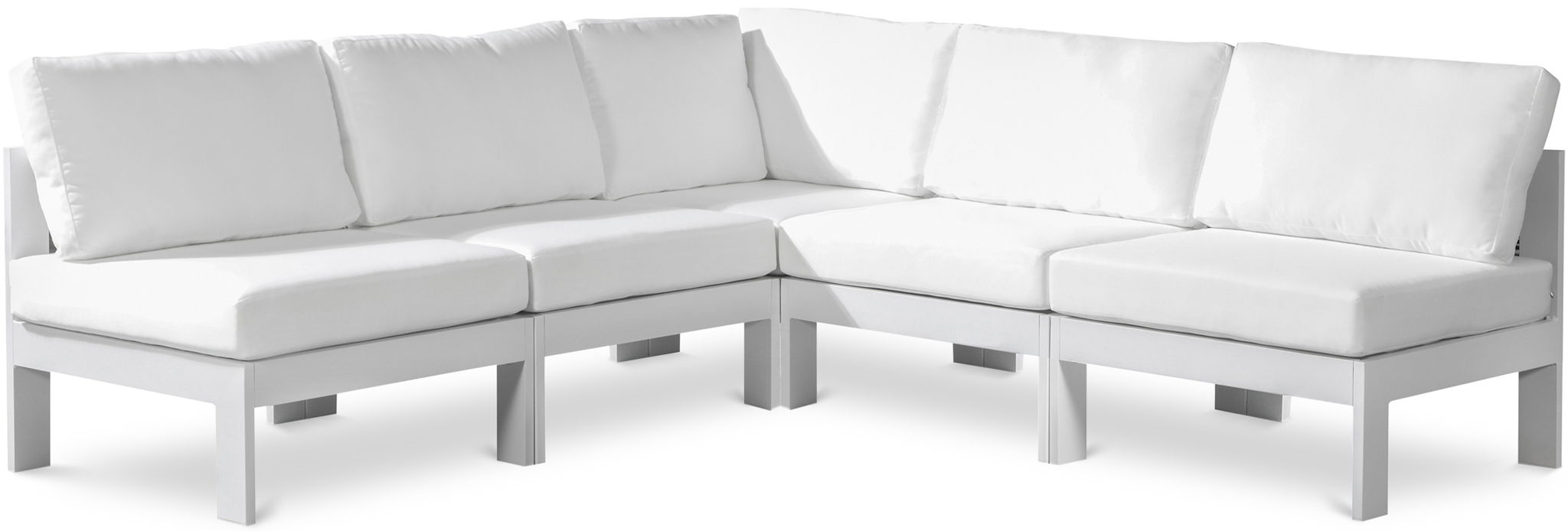 Nizuc - Outdoor Patio 5 Piece Modular Sectional With White Frame - Urban Living Furniture (Los Angeles, CA)