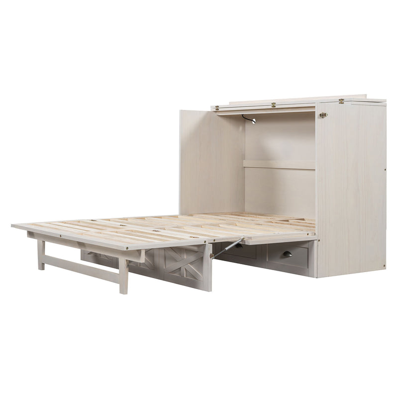 Murphy Bed With Large Drawers And USB Ports