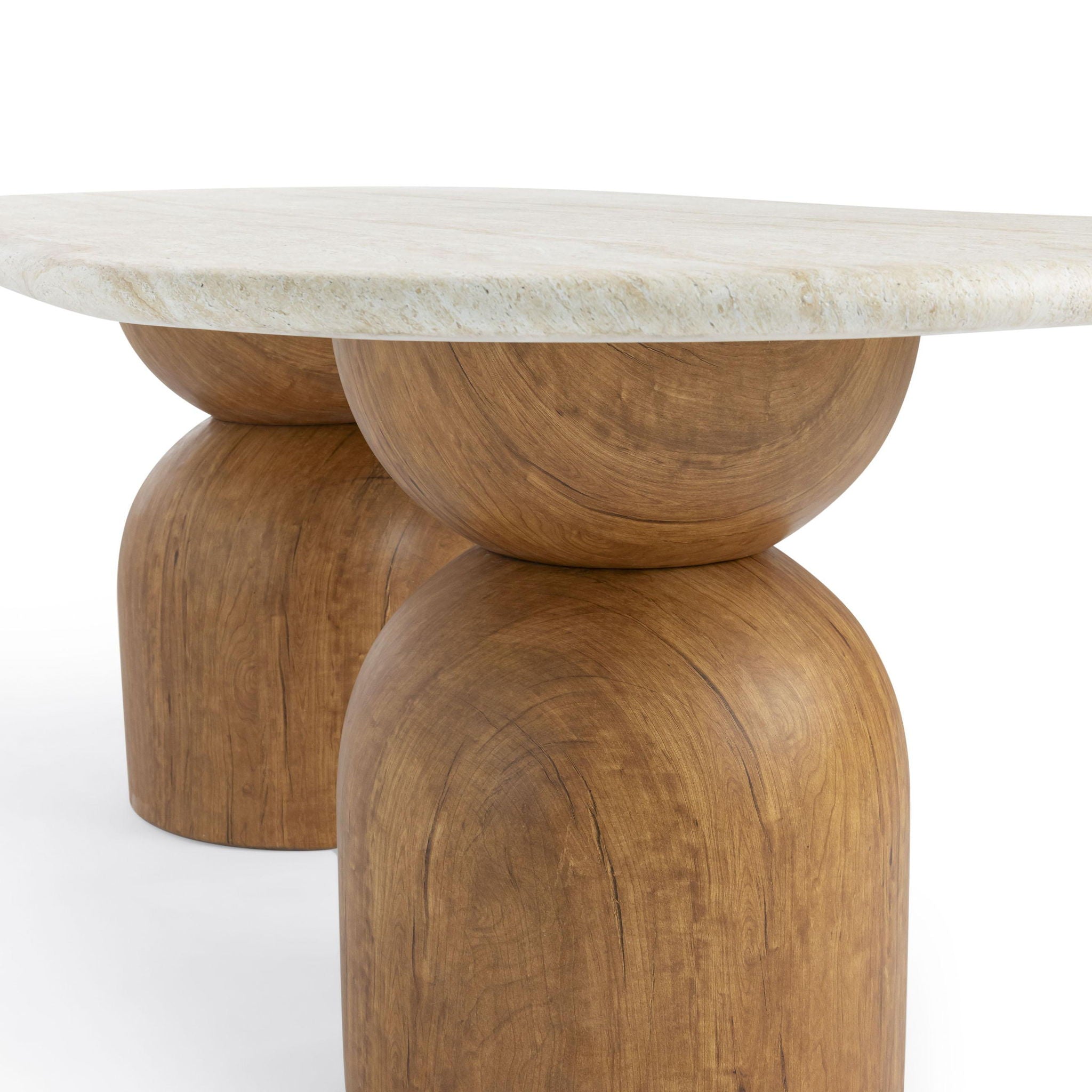 Cynthia - 87" Indoor / Outdoor Long Dining Table - Brown / Travertine - Urban Living Furniture (Los Angeles, CA)