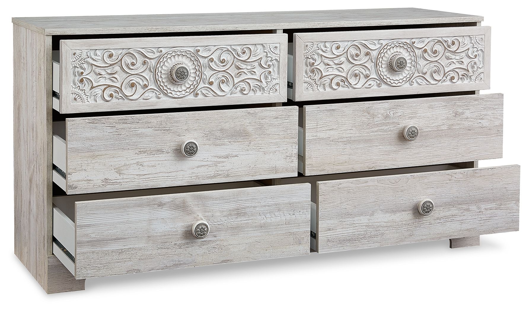 Paxberry - Six Drawer Dresser - Weatherworn - Whitewash - Urban Living Furniture (Los Angeles, CA)