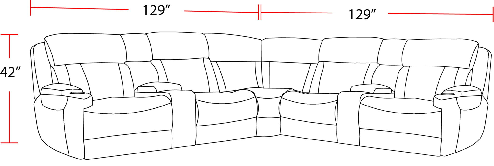 Empire - Modular Power Reclining Sectional - Urban Living Furniture (Los Angeles, CA)