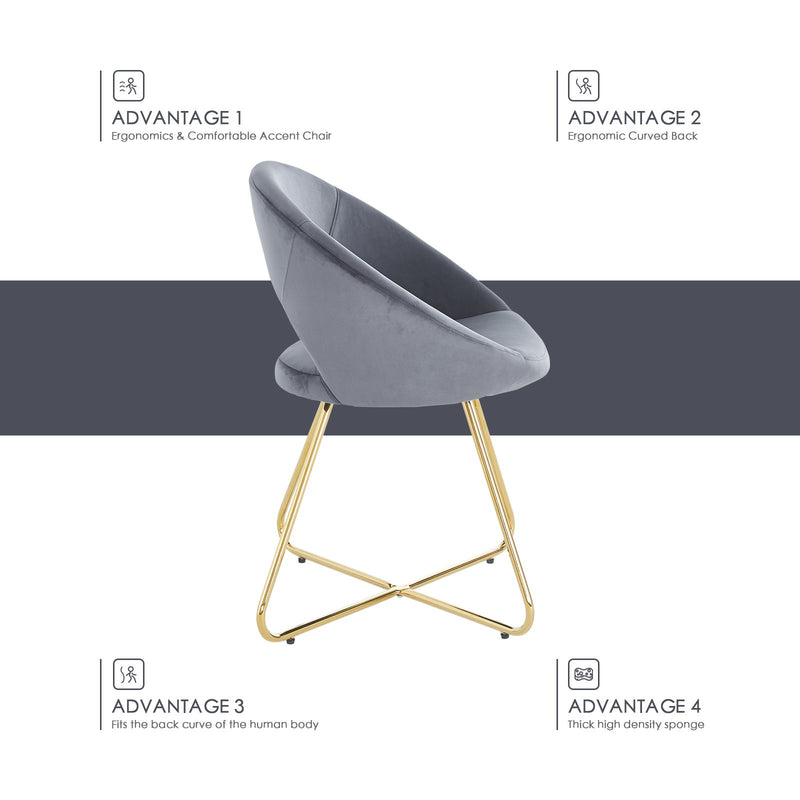 Modern Accent Velvet Lounge Chair
