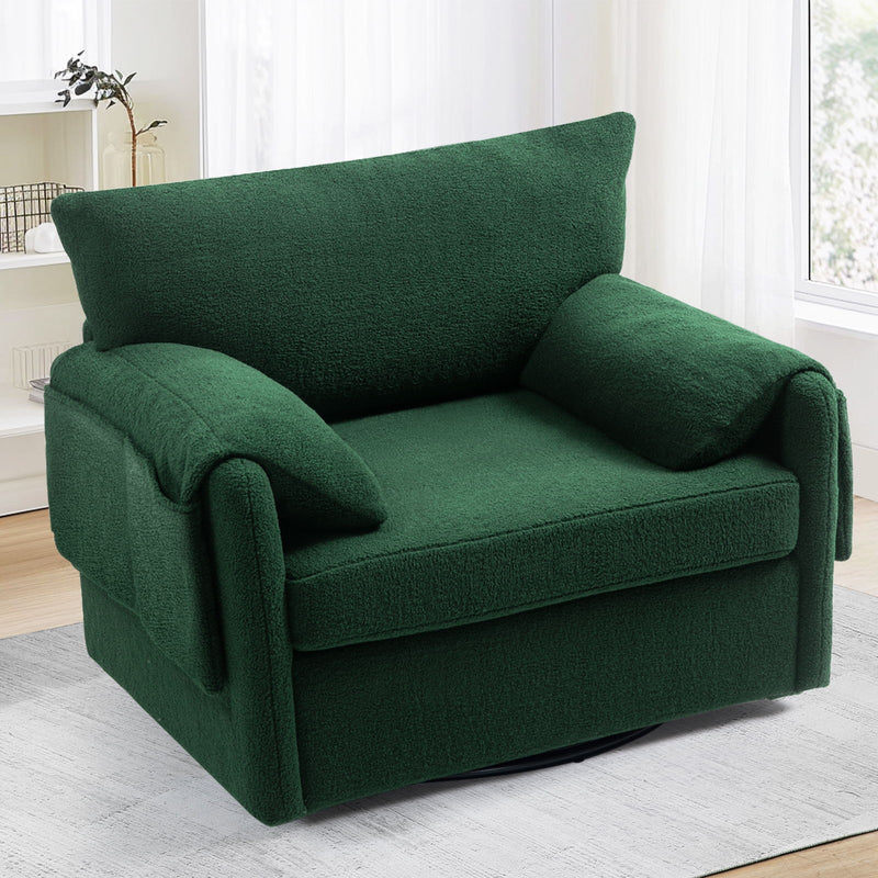 Oversized Swivel Armchair Modern Chair & Single Sofa Lounge, Comfortable Seating For Living Room