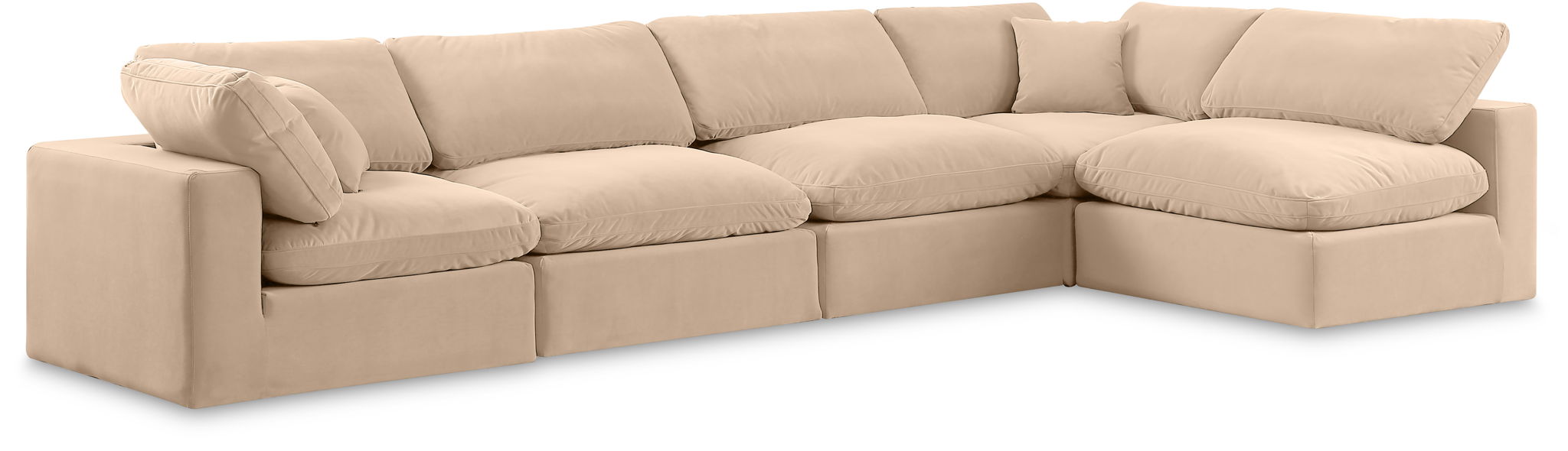 Comfy - 5 Piece Velvet Modular Sectional - Urban Living Furniture (Los Angeles, CA)