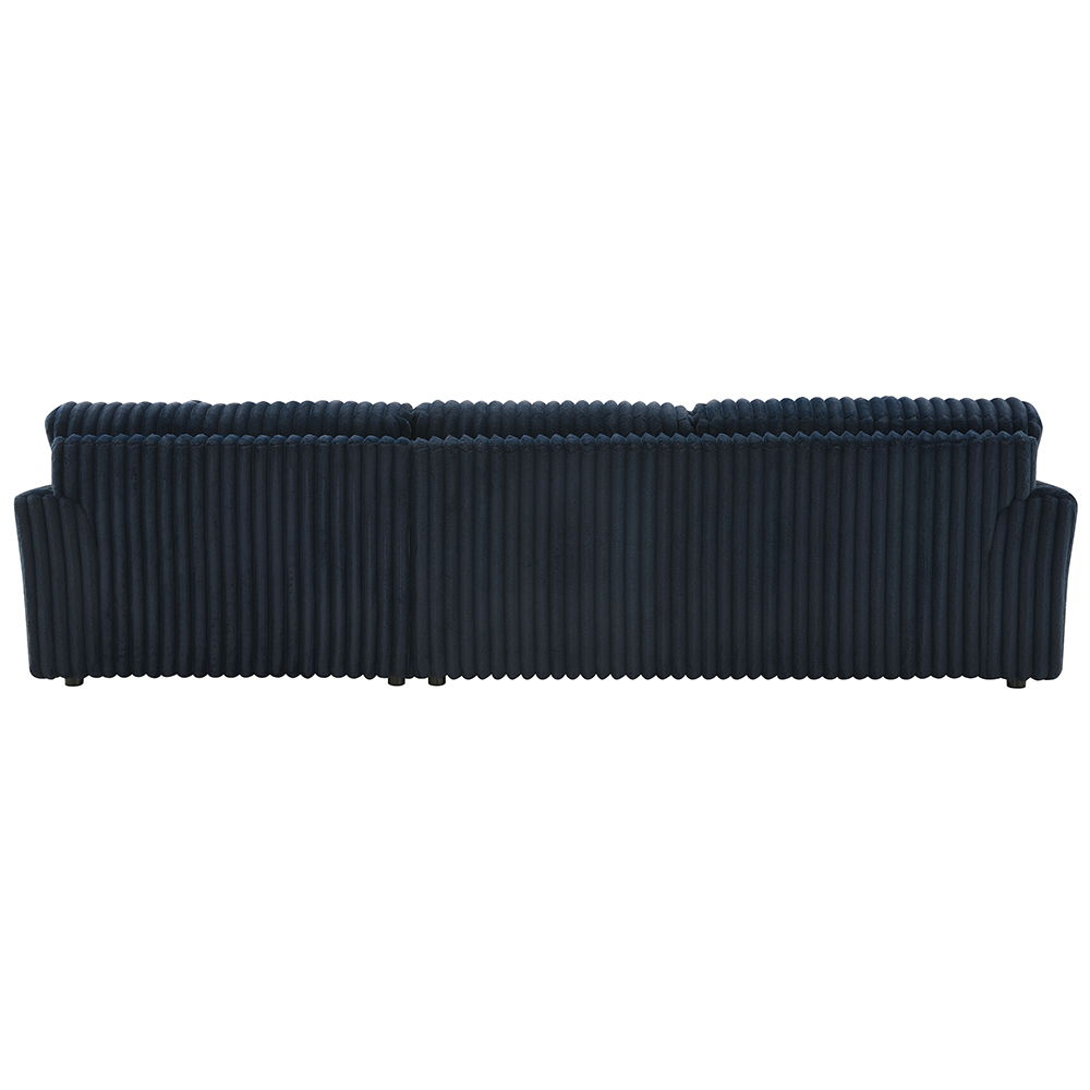Breton - Sectional Sofa With 4 Pillows - Blue Corduroy - Urban Living Furniture (Los Angeles, CA)