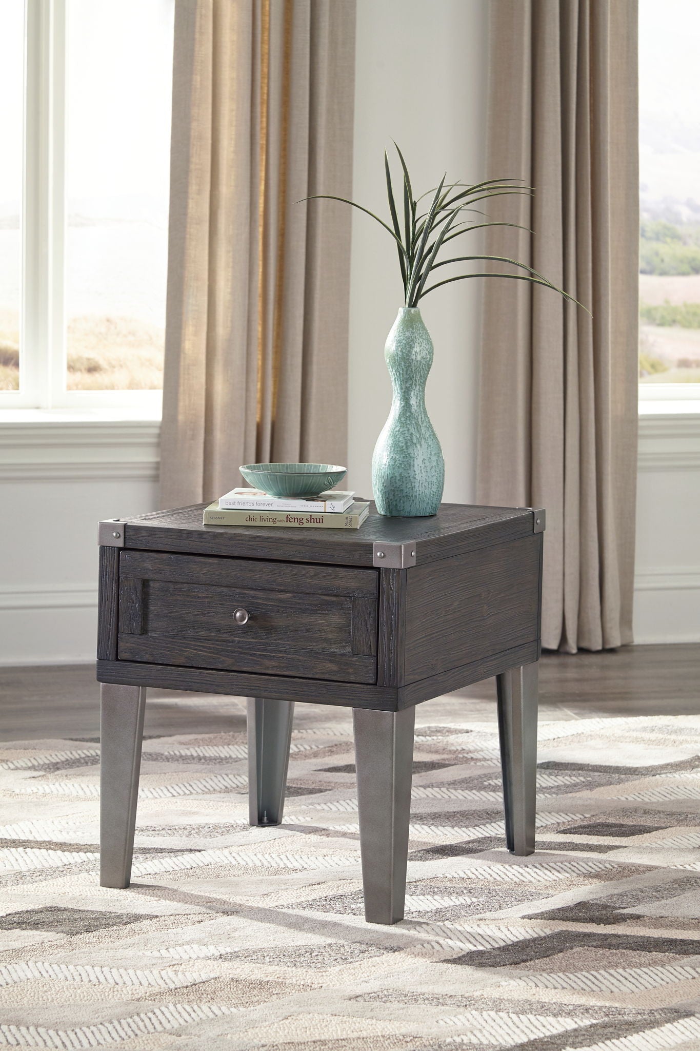 Todoe - Rectangular End Table - Dark Gray - Urban Living Furniture (Los Angeles, CA)