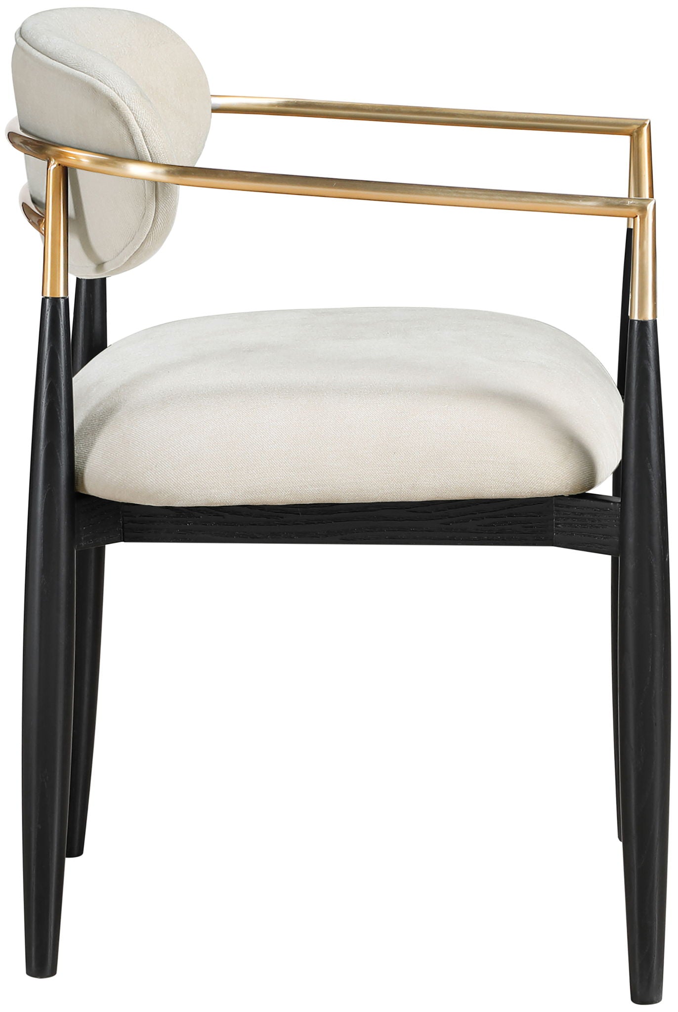Riccio - Fabric Dining Arm Chair (Set of 2) - Black And Gold Frame - Urban Living Furniture (Los Angeles, CA)