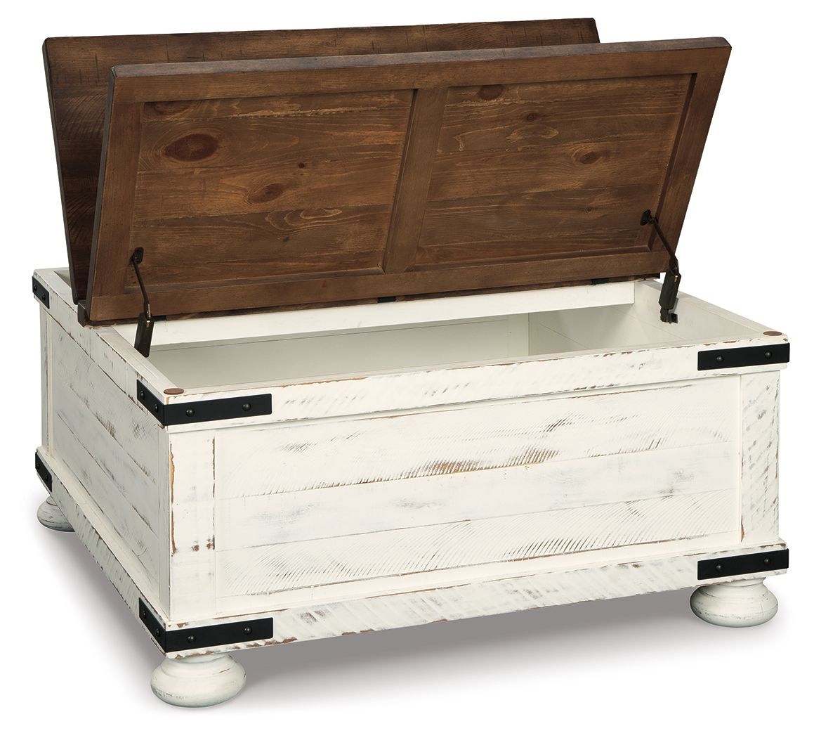Wystfield - Cocktail Table with Storage - White / Brown - Urban Living Furniture (Los Angeles, CA)