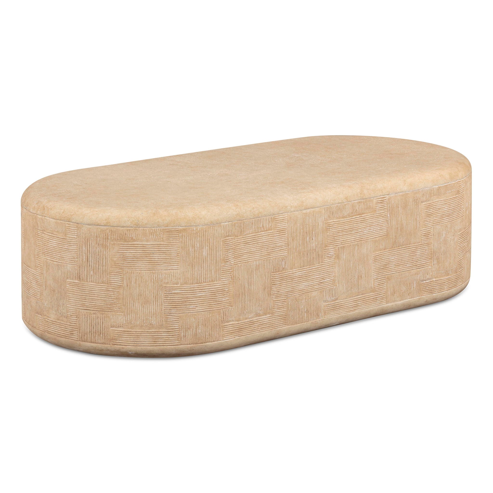 Suraya - Concrete Rounded Coffee Table - Urban Living Furniture (Los Angeles, CA)