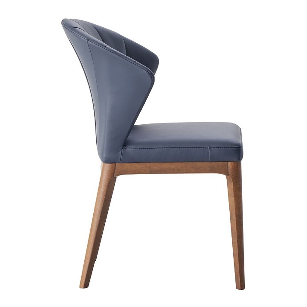 Seraphyne - Side Chair (Set of 2) - Slate Leather & Walnut - Urban Living Furniture (Los Angeles, CA)