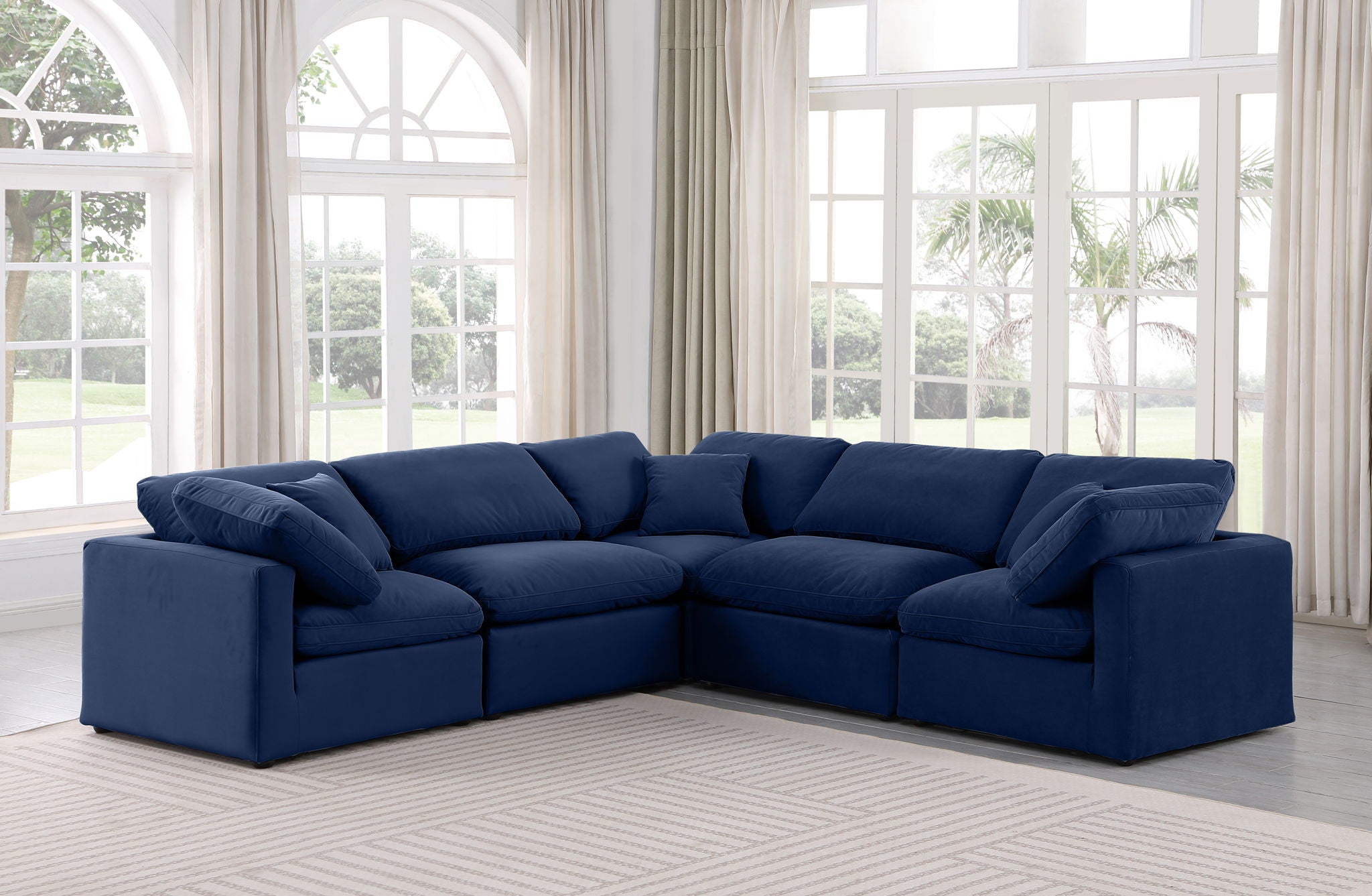 Indulge - Velvet 5 Piece Modular Corner Sectional - Urban Living Furniture (Los Angeles, CA)