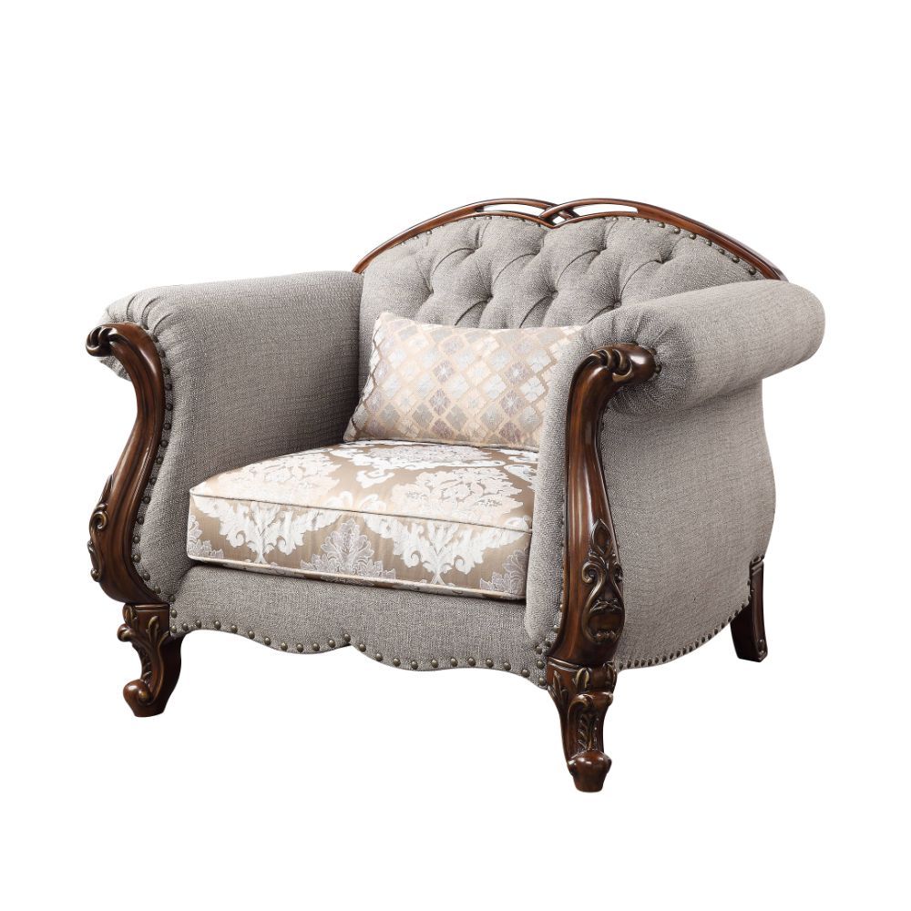 Miyeon - Chair - Fabric & Cherry - Urban Living Furniture (Los Angeles, CA)
