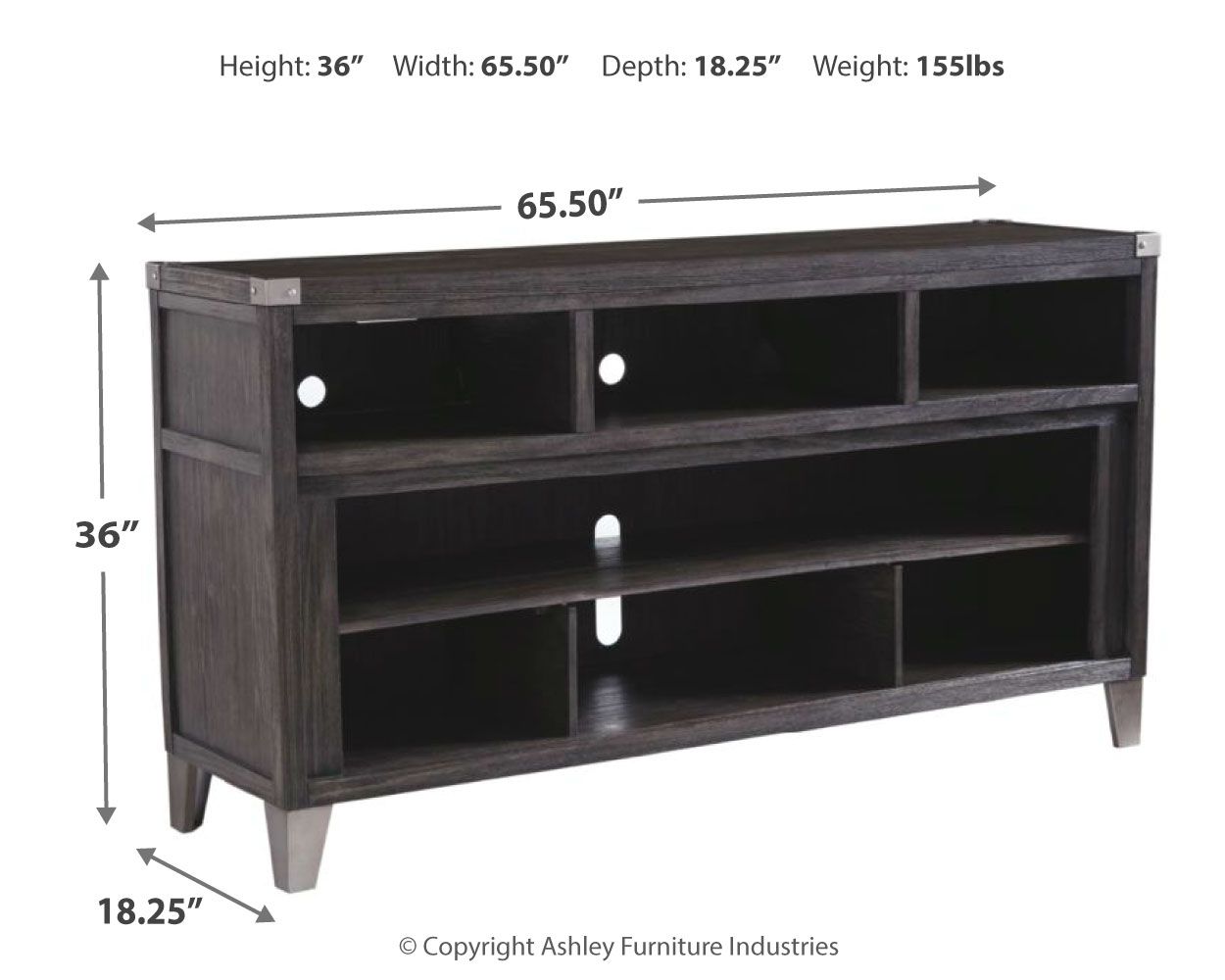 Todoe - Gray - LG TV Stand w/Fireplace Option - Urban Living Furniture (Los Angeles, CA)