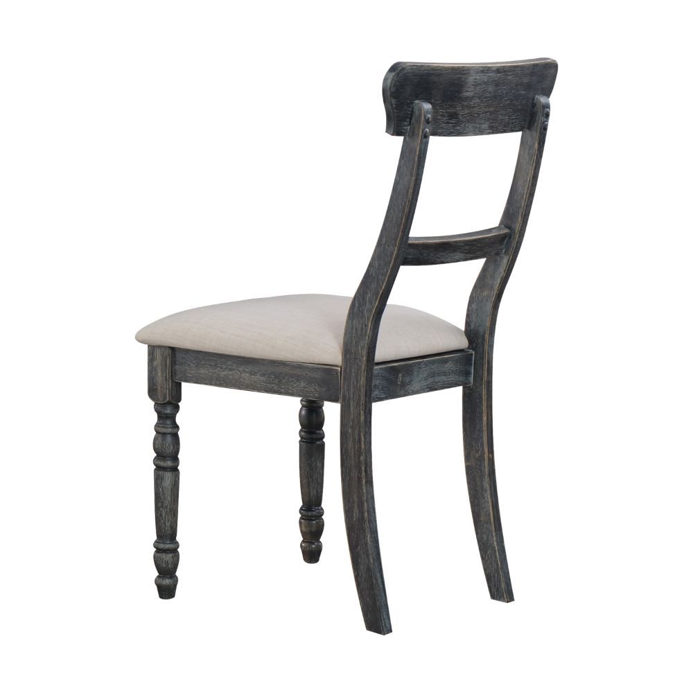 Leventis - Side Chair (Set of 2) - Light Brown Linen & Weathered Gray - Urban Living Furniture (Los Angeles, CA)