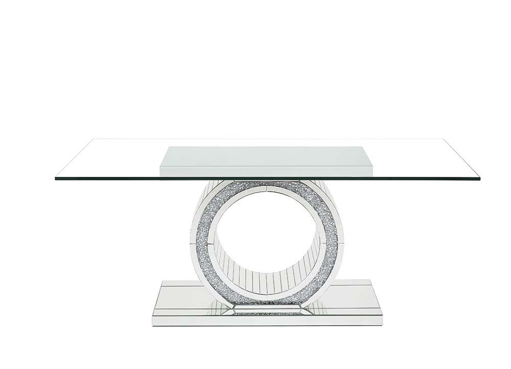 Noralie - Dining Table - Mirrored & Faux Diamonds - Glass - 30" - Urban Living Furniture (Los Angeles, CA)
