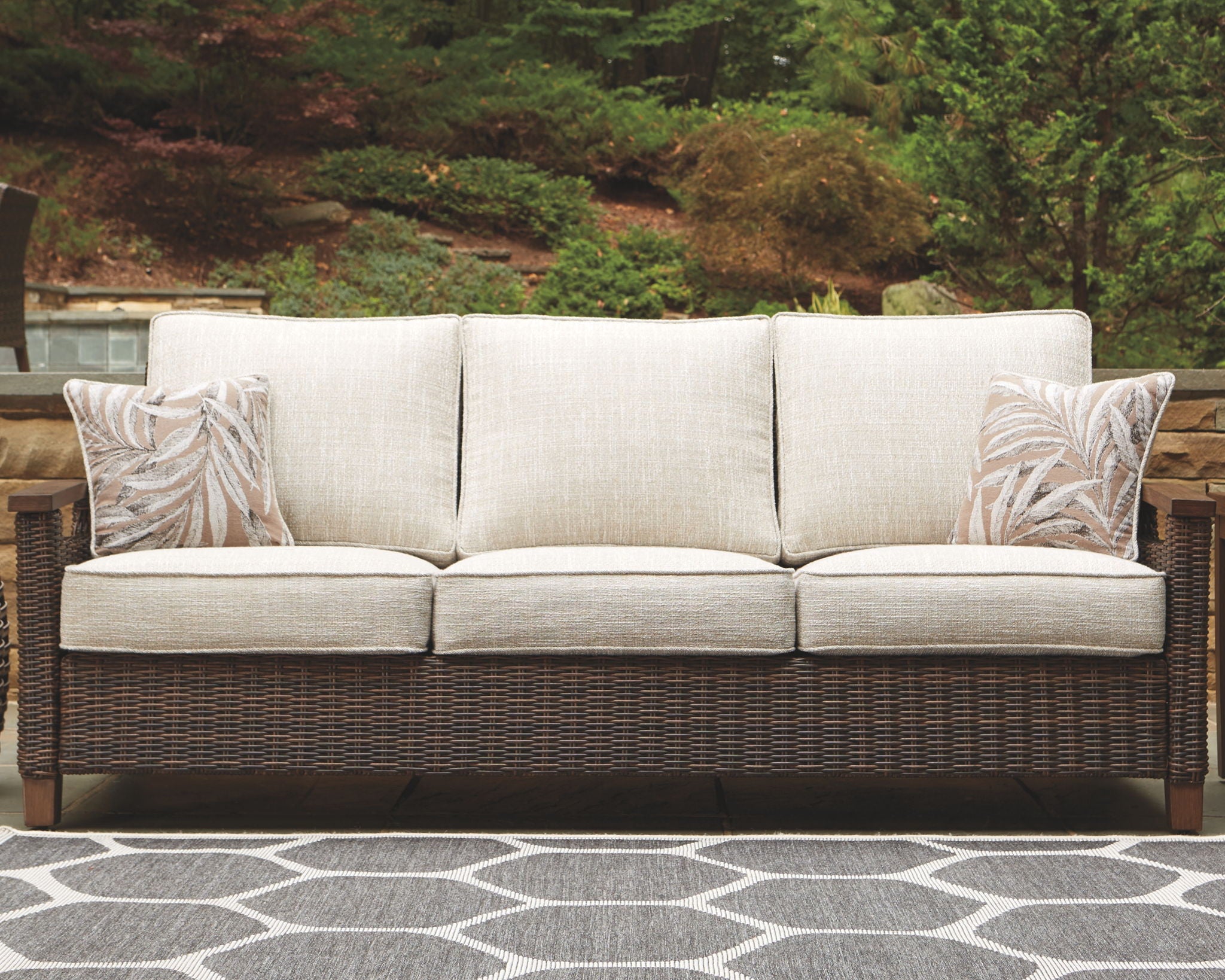 Paradise Trail - Medium Brown - Sofa with Cushion - Urban Living Furniture (Los Angeles, CA)