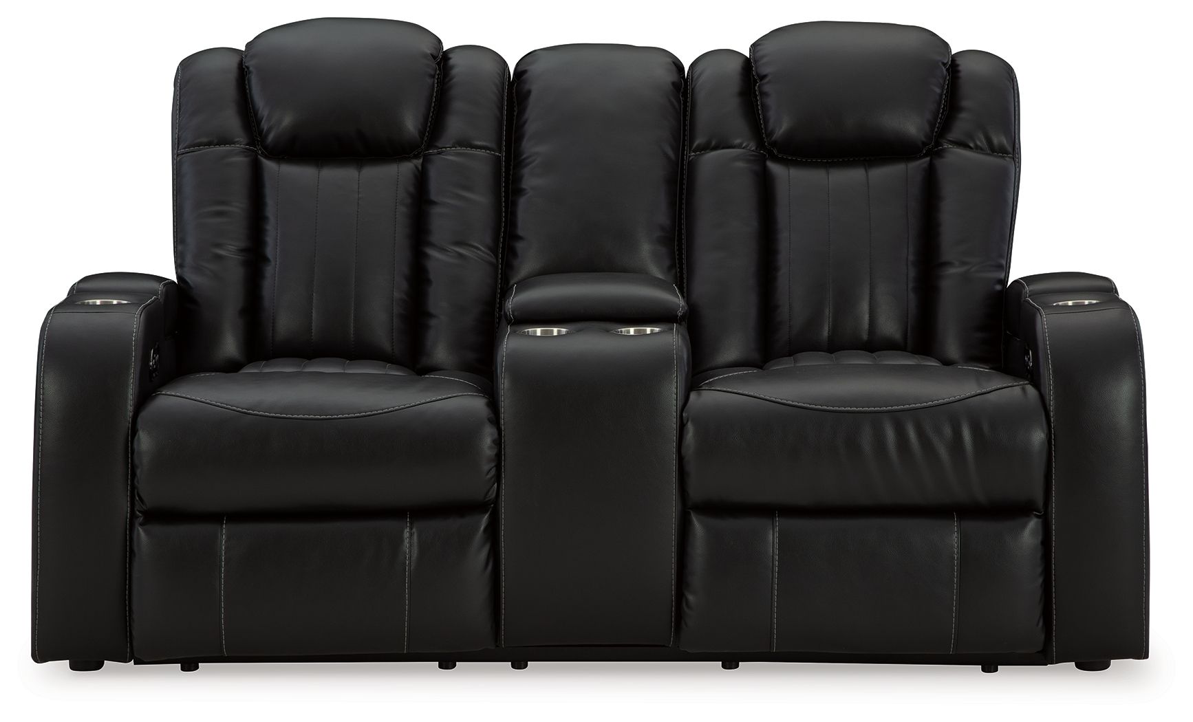 Caveman Den - Midnight - Power Reclining Loveseat with Console/ Adj Hdrst - Urban Living Furniture (Los Angeles, CA)
