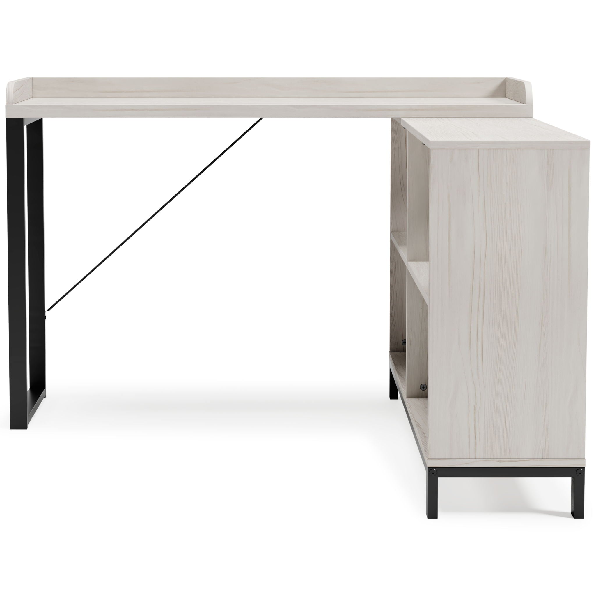 Bayflynn - White / Black - L-Desk - Urban Living Furniture (Los Angeles, CA)