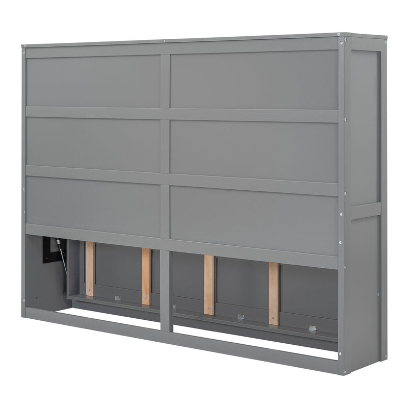Full Size, Murphy Wall Bed - Gray