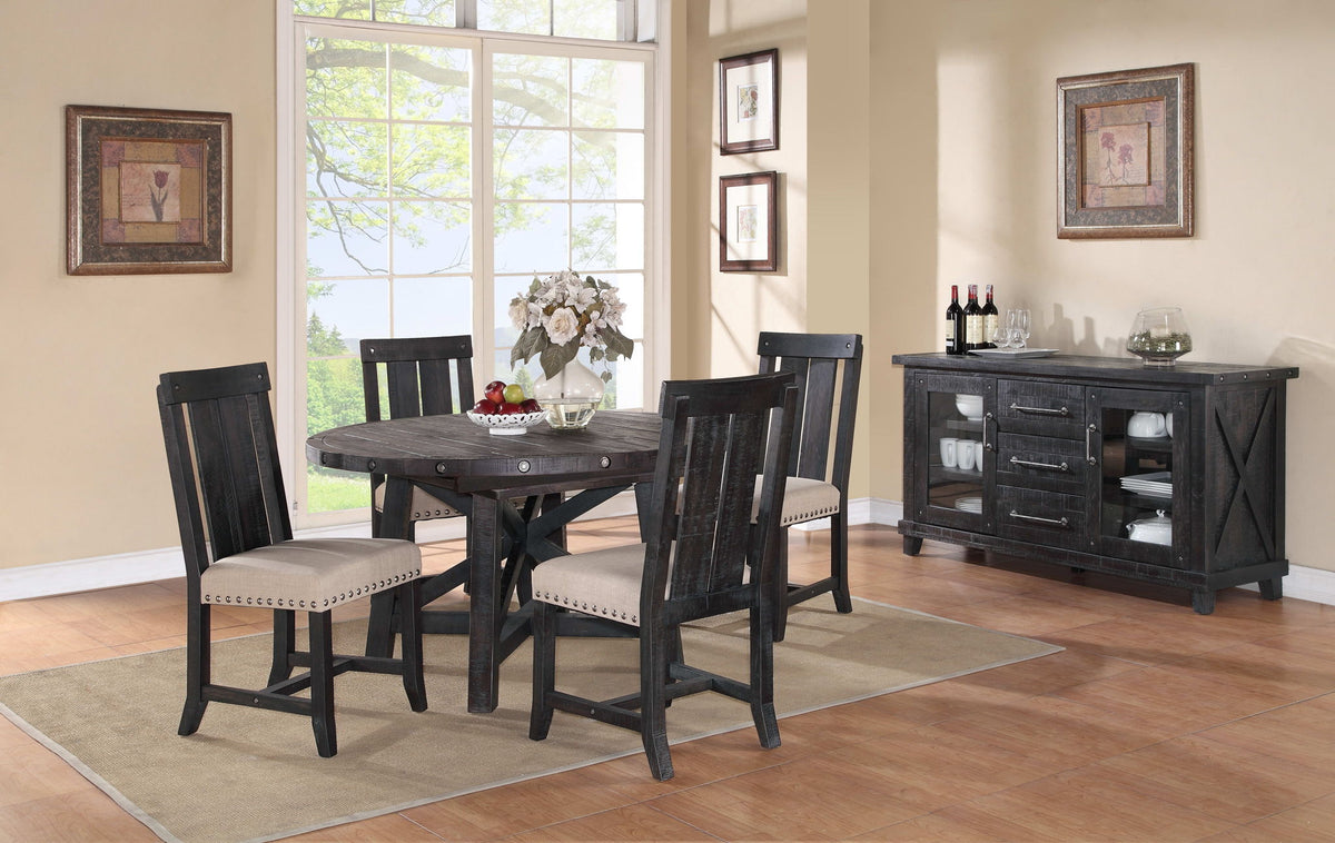 Yosemite - Solid Wood Round Extension Table - Cafe