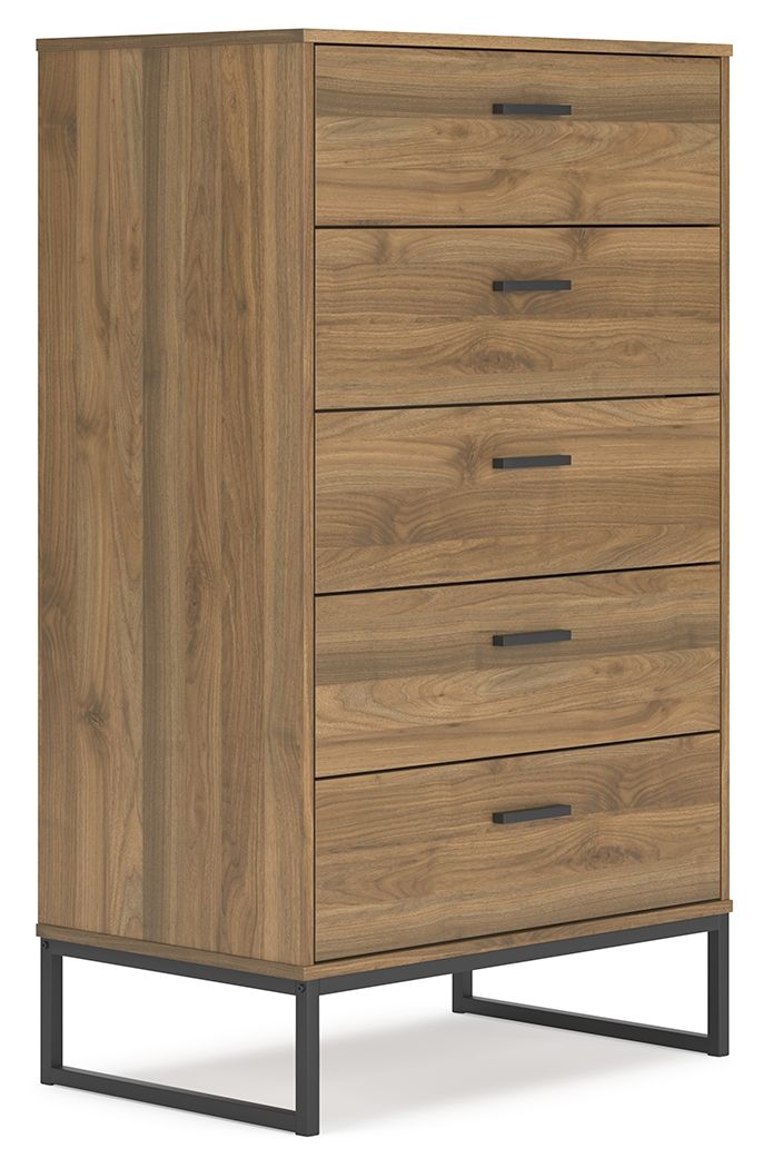 Deanlow - Honey - Five Drawer Chest - Urban Living Furniture (Los Angeles, CA)