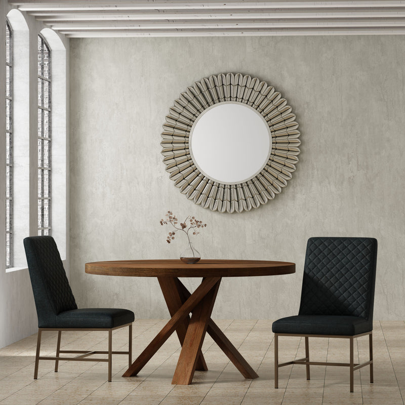 Crossings - Round Dining Table With 4 Upholstered Chairs