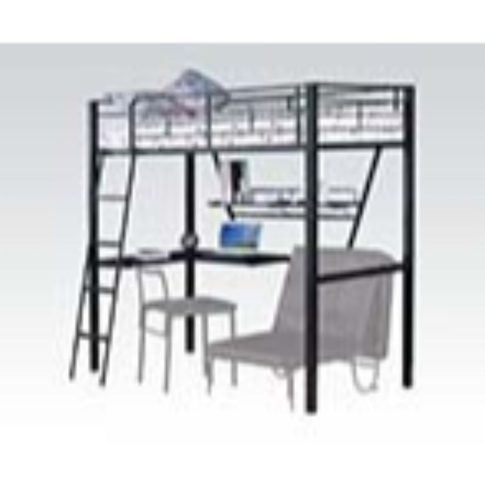 Senon - Loft Bed - Silver & Black - Urban Living Furniture (Los Angeles, CA)