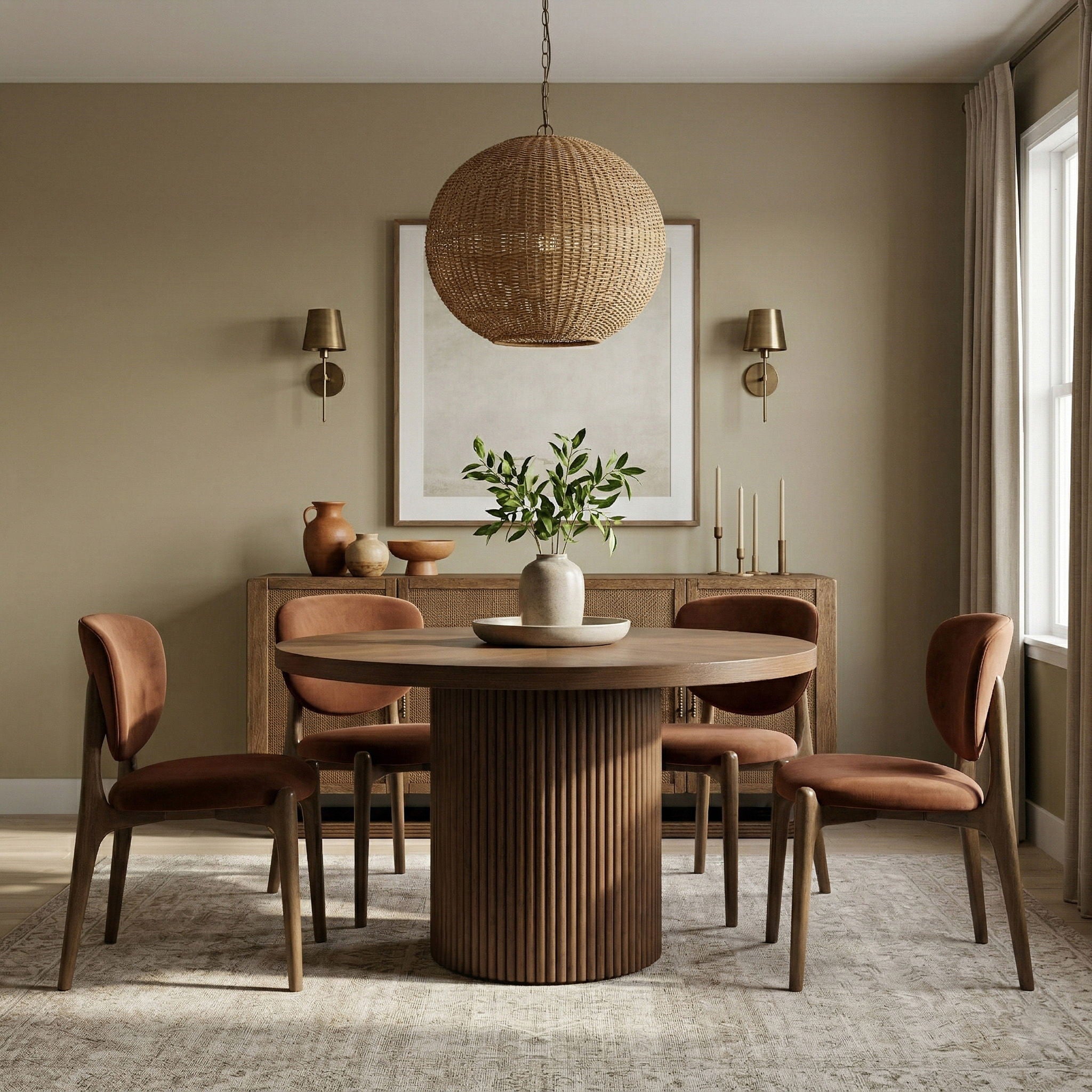Velora - Upholstered Dining Chair (Set of 2) - Brown Base - Urban Living Furniture (Los Angeles, CA)