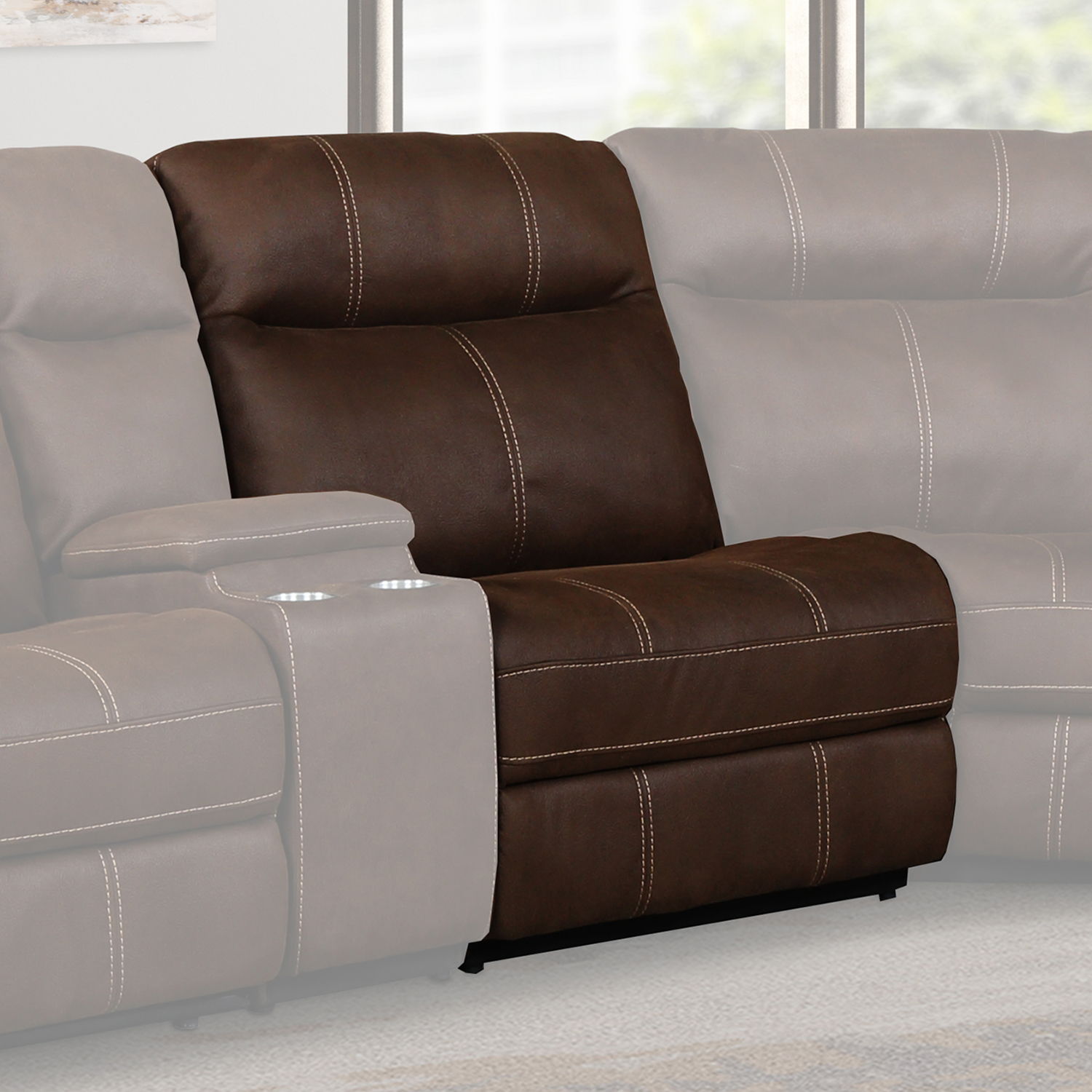 Mason - Manual Armless Recliner - Dark Kahlua - Urban Living Furniture (Los Angeles, CA)