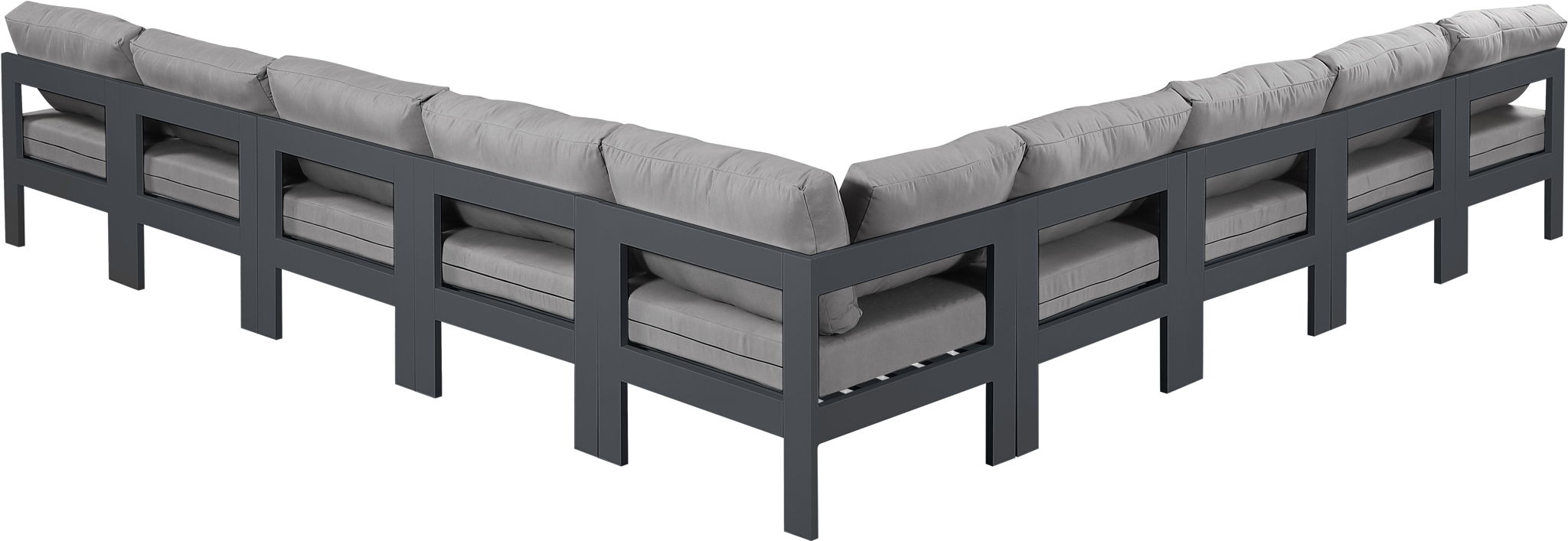 Nizuc - Outdoor Patio 9 Piece Modular Sectional With Gray Frame - Urban Living Furniture (Los Angeles, CA)