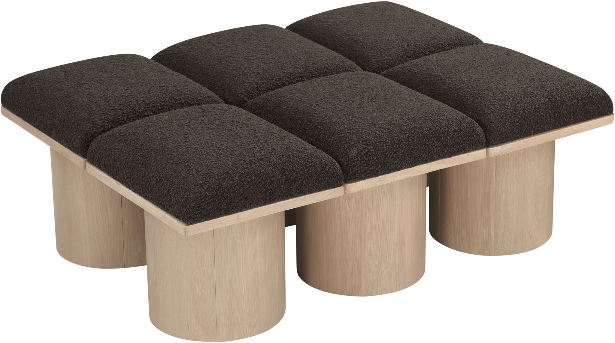 Pavilion - 6 Piece Modular Bench With Natural Base - Urban Living Furniture (Los Angeles, CA)