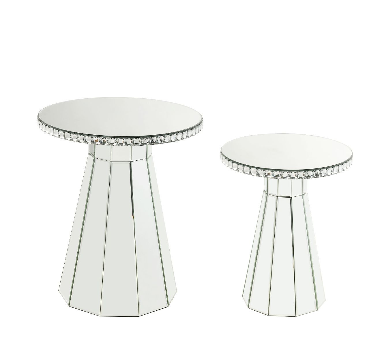 Lotus - Accent Table - Mirroed & Faux Cyrstals Inlay - 20" - Urban Living Furniture (Los Angeles, CA)